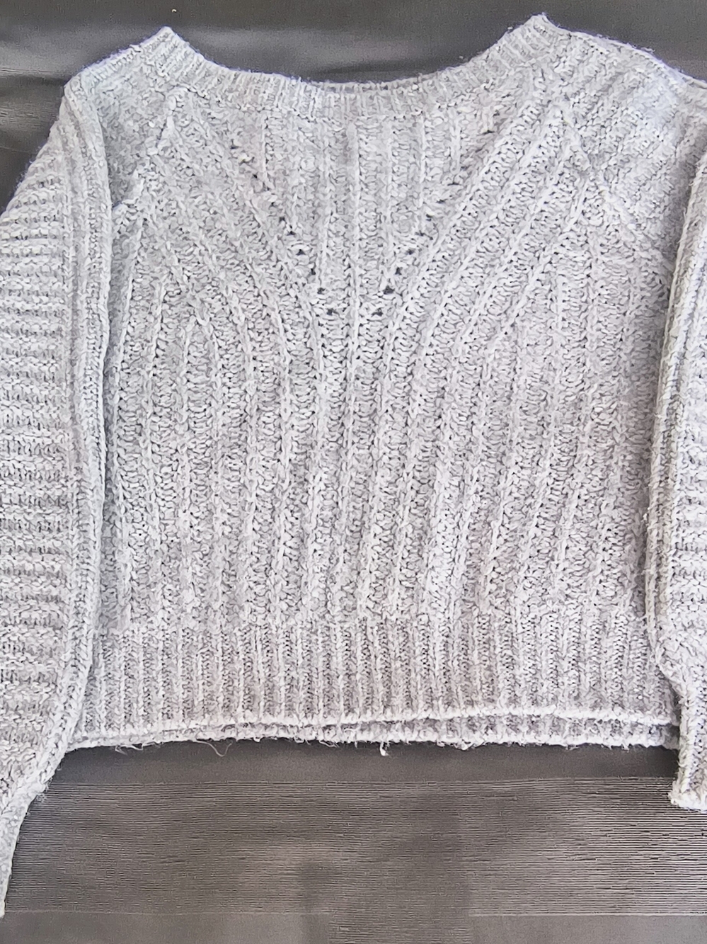 Free People Carter Pullover Sweater in Light Gray